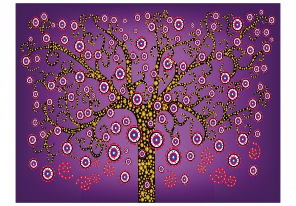 Fototapeta - abstrakcja: drzewo (fioletowy)
