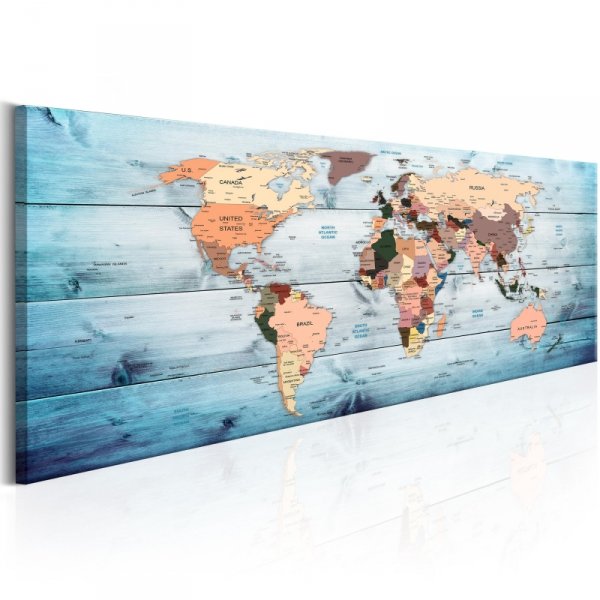 Obraz - Mapy świata: Szafirowe podróże