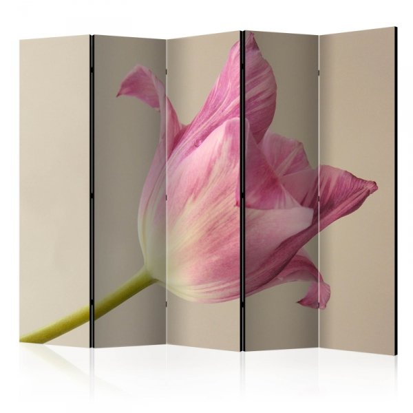 Parawan 5-częściowy - Pink tulip II [Room Dividers]