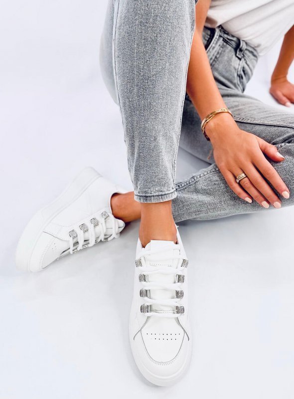 Sneakersy z grubymi sznurówkami SADRI WHITE