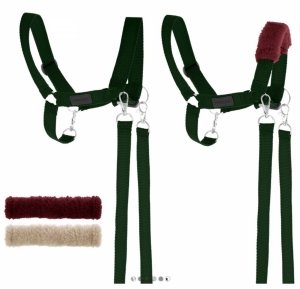 Skippi Kantar dla Hobby Horse - wodze, 2 wymienne futerka - ciemny zielony