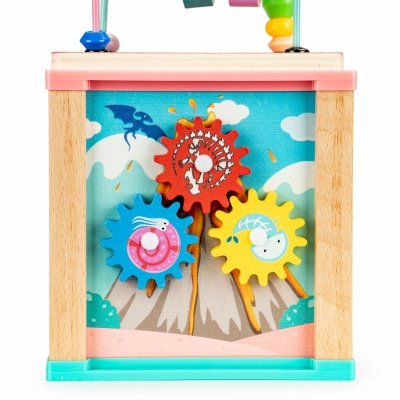 Drewniana kostka edukacyjna,  sorter mula ECOTOYS