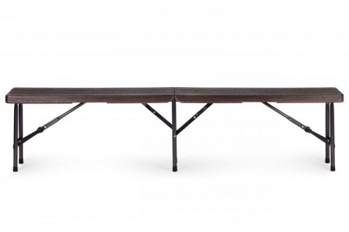 Zestaw cateringowy stół bankietowy 180 cm + 2 ławki brąz ModernHome