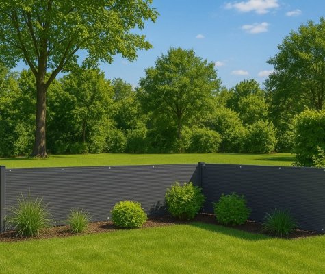 Osłona balkonowa z okuciami 100x700 cm siatka cieniująca + elementy instalacyjne szara MultiGarden
