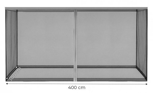 Moskitiera do pawilonu ogrodowego 3x4 m siatka z zamkami błyskawicznymi MultiGarden