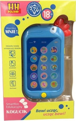 Edukacyjny Telefon Smartfon kogucik niebieski#CZ