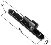 Wspornik zawiasu wąski 18 mm odsadzenie 22 mm czarny AGB 