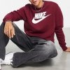 Nike bluza męska bez kaptura bordowa DQ4912-638