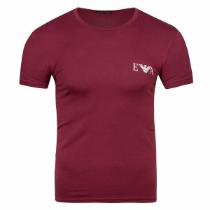 Emporio Armani t-shirt koszulka męska bordowy 111670-3F715-57336