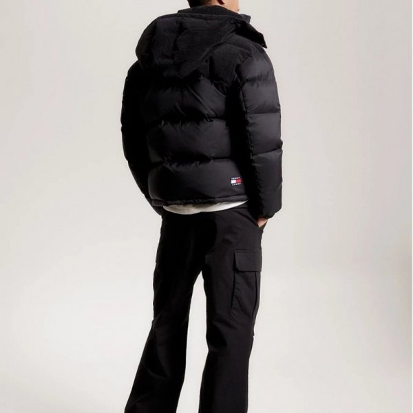 Tommy Hilfiger Jeans kurtka męska czarna zimowa DM0DM17229-BDS