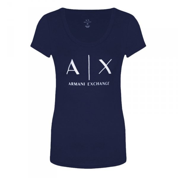 Armani Exchange t-shirt koszulka damska granatowa