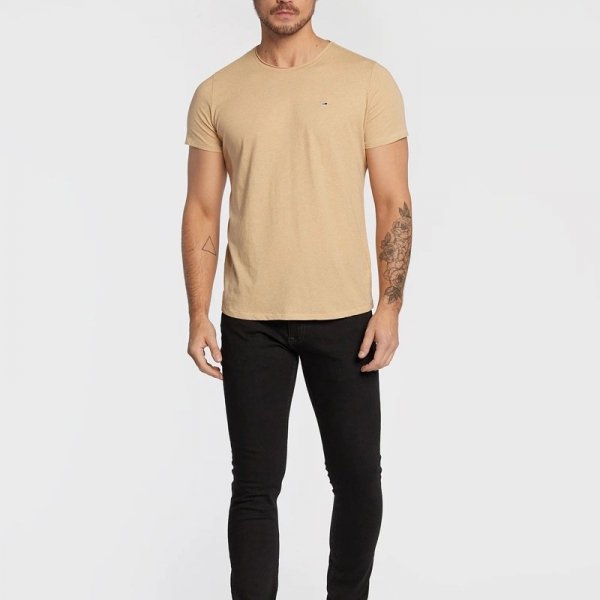 Tommy Hilfiger Jeans t-shirt koszulka męska beżowy DM0DM09586-AB4