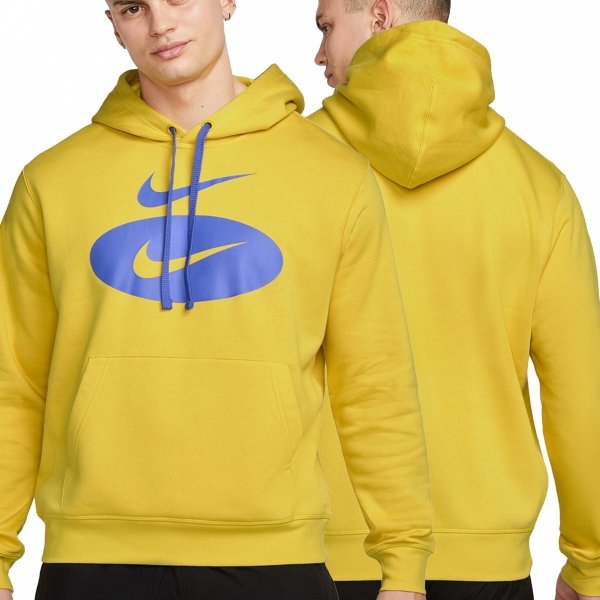 Nike bluza męska żółta Fleece Baseball Hoodie DM5458-709