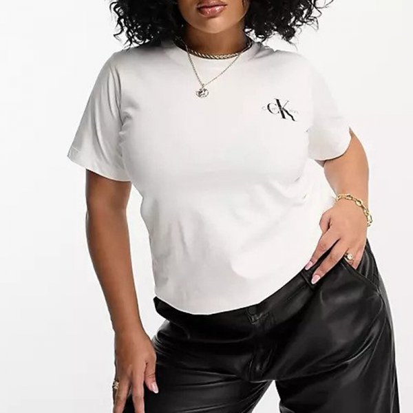 Calvin Klein t-shirt 2-pack koszulka damska plus size  J20J218872-OK4