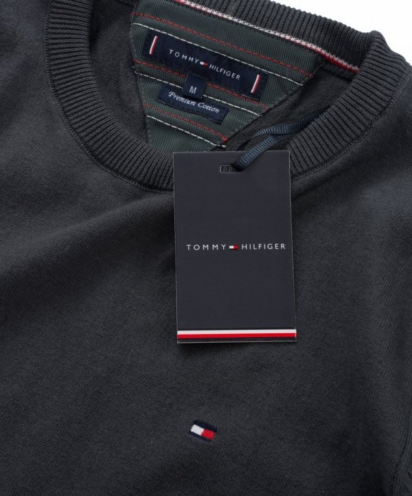 Tommy Hilfiger sweter męski grafitowy c-nk