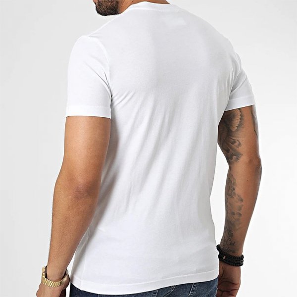  Versace Jeans Couture t-shirt koszulka męska biała złoty nadruk 74GAHT01