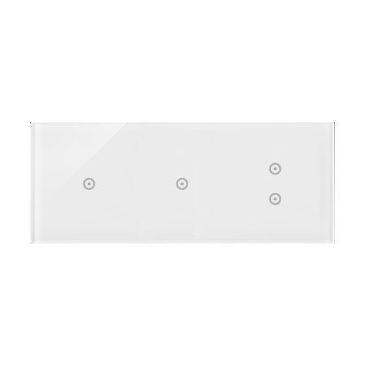 Panel dotykowy 3 moduły 1 pole dotykowe, 1 pole dotykowe, 2 pola dotykowe pionowe, biała perła