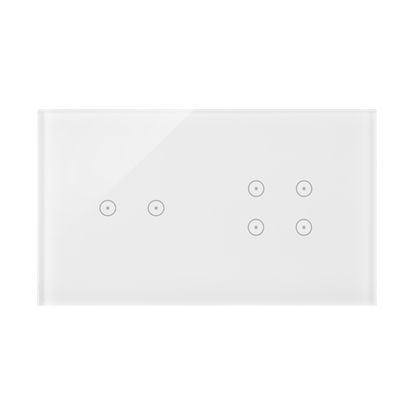 Panel dotykowy 2 moduły 2 pola dotykowe poziome, 4 pola dotykowe, biała perła