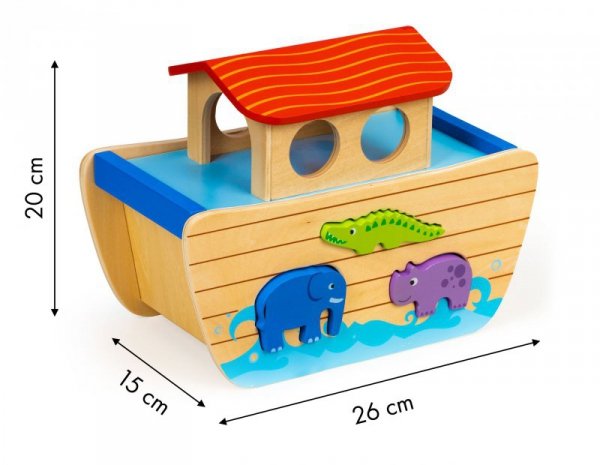 Zabawka edukacyjna sorter arka Noego +16 figurek