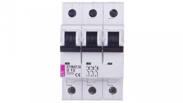 Wyłącznik nadprądowy 3P D 13A 10kA AC ETIMAT10 002155715