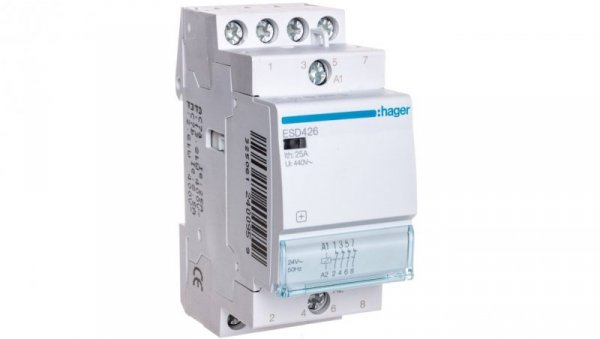 Stycznik modułowy 25A 0Z 4R 24V AC ESD426