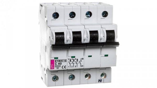Wyłącznik nadprądowy 3P+N C 40A 10kA AC ETIMAT10 002136720
