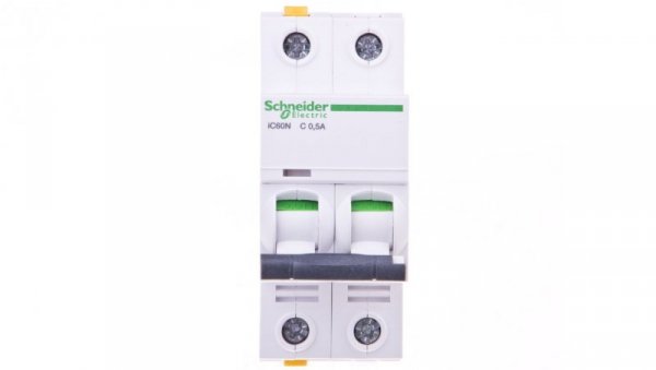 Wyłącznik nadprądowy 2P C 0,5A 6kA AC iC60N-C0,5-2 A9F04270
