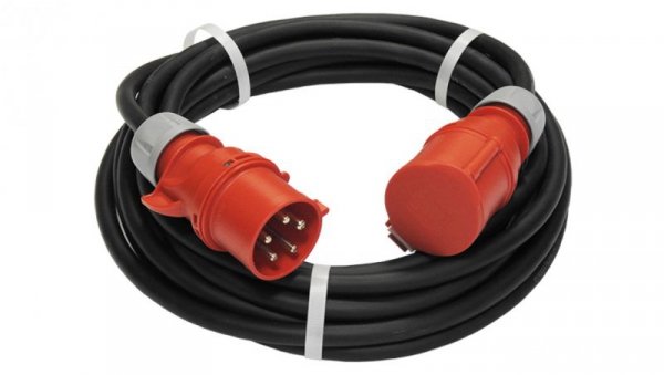 Przedłużacz budowlany elCORD z inwerterem faz CEE 32A 400V IP44 10m H07RN-F 5G4 (gumowy OPD) z wt. i gn. CEE 32A-5P 31355100