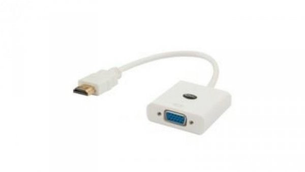Adapter SAVIO CL-27/B (HDMI M - D-Sub (VGA) F 0,10m kolor biały)