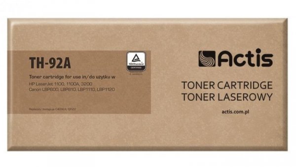 Toner ACTIS TH-92A (zamiennik HP 92A C4092A, Canon EP-22 Standard 2500 stron czarny)