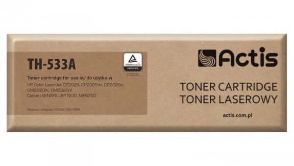 Toner ACTIS TH-533A (zamiennik HP 304A CC533A, Canon CRG-718M Standard 3000 stron czerwony)