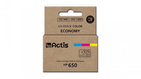 Tusz ACTIS KH-650CR (zamiennik HP 650 CZ102AE Standard 9 ml kolor)