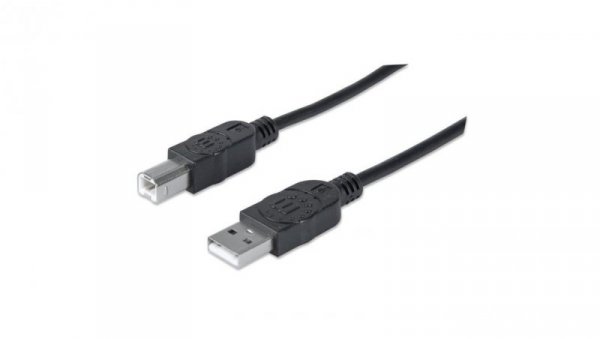 Kabel USB 2.0 AM-BM 3m do Drukarki Czarny Ekranowany