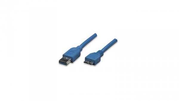 Kabel USB A-Microb M/M 2,0M USB3.0 Super-Speed Niebieski ICOC MUSB3-A-020