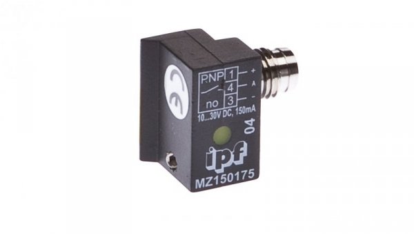 Czujnik magnetyczny walec trapezowy rowek 14x20x20 mm 10-30V DC PNP NO złącze M8 3-pinowe IP67 MZ150175