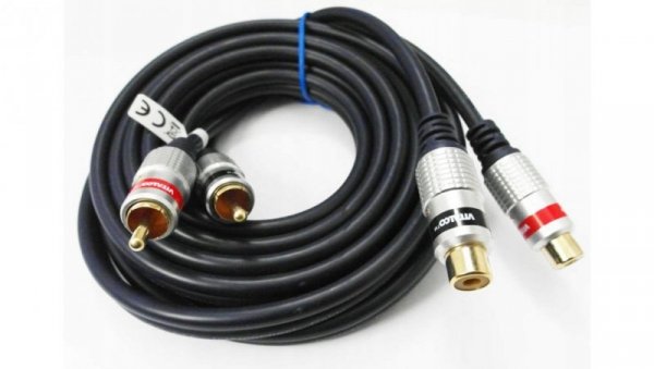 Kabel przedłużacz 2RCA-2RCA wtyk na gniazdo digital przyłącze cyfrowe RKD290 3m