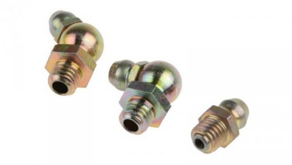 Zestaw smarowniczki, w zestawie: H1 proste 1/4 cala BSF (x50) H2-45 1/4 cala BSF (x50) H3-90 1/4 cala BSF (x50)