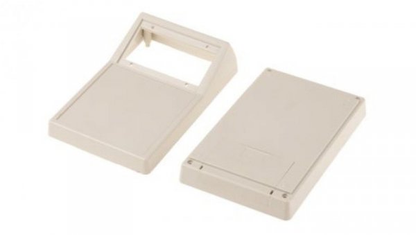 Obudowa ręczna, 146.1 x 91.5 x 52.9mm, materiał: ABS, kolor: Biały, z miejscem na wyświetlacz, z miejscem na