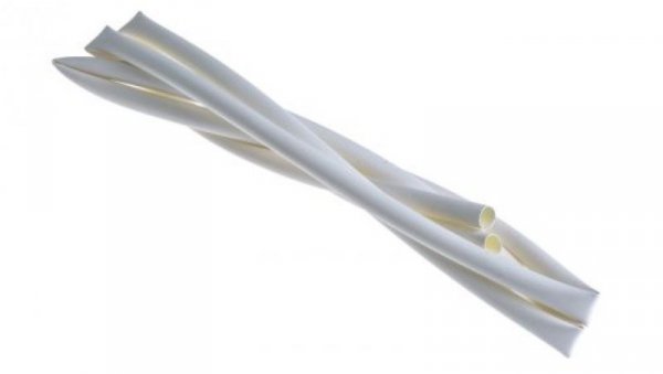 Osłona termokurczliwa z klejem Biały 3:1, średnica 6.4mm, dł. 1.2m, RS PRO