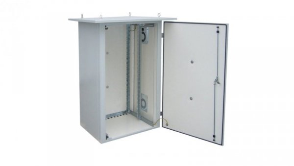 Szafa termo izolowana Rack 19” lC-07, 24U 700 x 600, RAL 7035 wentylatory w obu ściankach lC-07-24U-76-25001-02-G