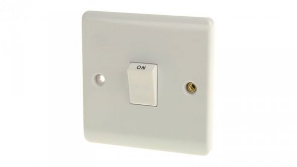 Włącznik światła, 20A, 250V, 1-przyciskowy, 2-biegunowy, IP20, RS PRO