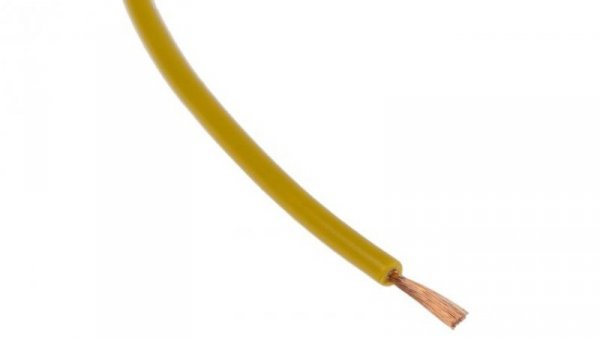 Przewód jednożyłowy linkowy, Przewód do urządzeń, 0,26 mm², 3/0,07 mm, 23 AWG, PVC, 250 V, Żółty, dł. 100m, RS PRO