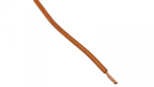 Przewód jednożyłowy linkowy, Przewód do urządzeń, 0,26 mm², 3/0,07 mm, 23 AWG, PVC, 250 V, Pomarańczowy, dł. 100m, RS