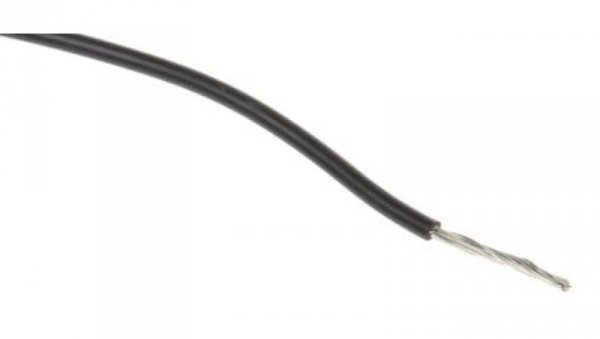 Przewód jednożyłowy linkowy, Przewód instalacyjny, 0,13 mm², 7/0,16 mm, 26 AWG, XLPE, 300 V, Czarny, dł. 100m, RS PRO