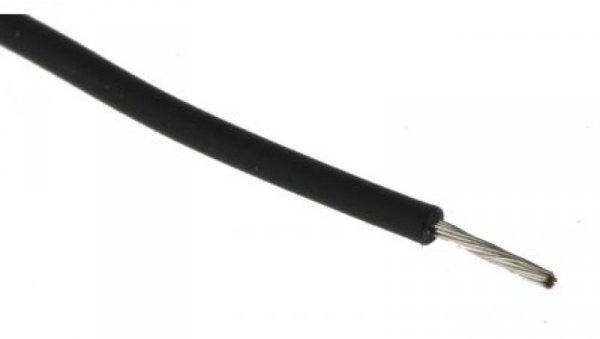 Przewód jednożyłowy linkowy, Przewód instalacyjny, 0,33 mm², 17/0,16 mm, 22 AWG, XLPE, 300 V, Czarny, dł. 100m, RS PRO