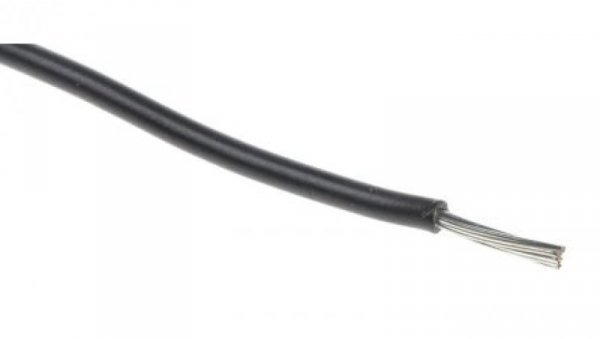 Przewód jednożyłowy linkowy, Przewód instalacyjny, 0,08 mm², 7/0,12 mm, 28 AWG, PVC, 300 V, Czarny, dł. 100m, RS PRO