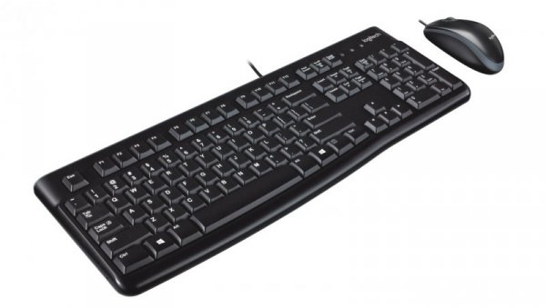 Zestaw klawiatura + mysz Logitech MK120 920-002562 (membranowa USB 2.0 (US) kolor czarny optyczna 1000 DPI)