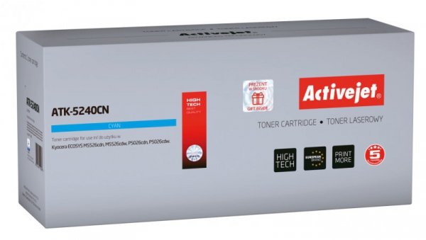 Toner Activejet ATK-5240CN (zamiennik Kyocera TK-5240C Supreme 3000 stron niebieski)