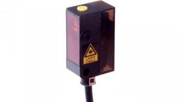 Czujnik laserowy odbiciowy 27x16x12mm Sn: 22-130mm 11-30V DC PNP NC/NO kabel 2m IP67 PT140400