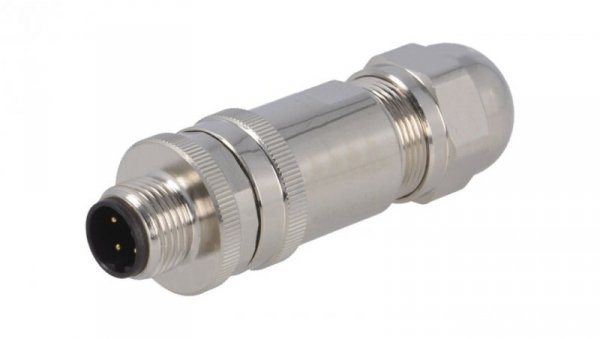 Złącze okrągłe M12 męskie proste ekranowane 4pin 250V PG7 T4111511041-000